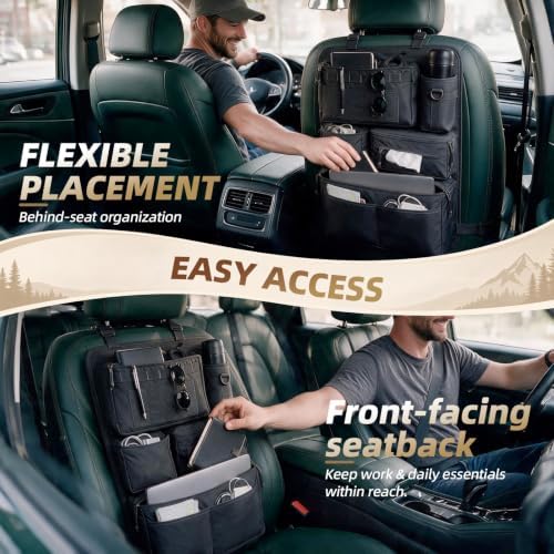 All-in-One Car Seat Back Organizer for Cars, SUVs & Trucks