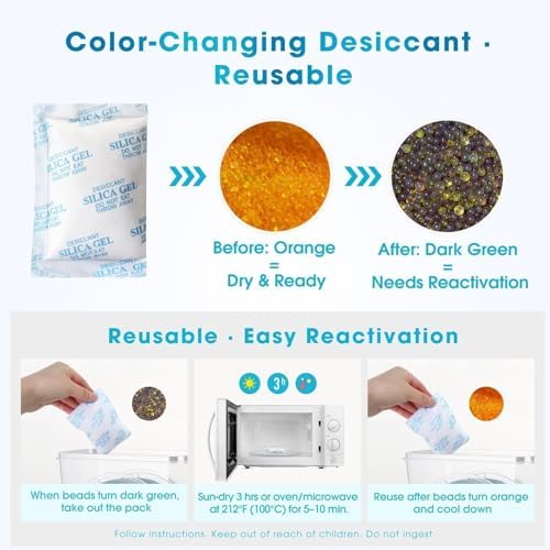 Filament Storage Box - 4 Pack 4L 3D Printer Filament Containers with 4 Hygrometers, Airtight Dry Boxes for Sealing and Protection, Water-Proof & Dust-Proof, Reusable Desiccant, Tube Cutter