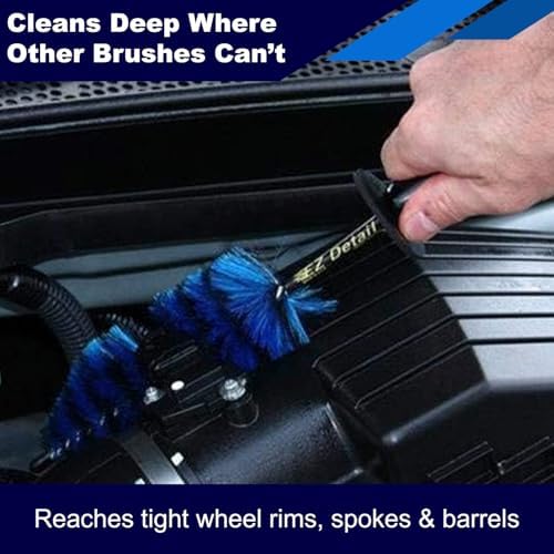 Brush Little - Wheel Rim Cleaner for Cars, Bike, Trucks, Motorcycle, and Other Vehicles. Non-Scratch Auto Detailing Tool, Easily reaches Nook and Crannies