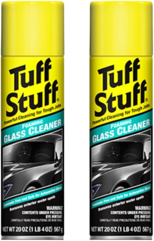 Tuff Stuff Foaming Glass Cleaner for Car Glass Window, Streak-Free Shine, Deep Cleaning Foaming Action, Safe for Tinted 