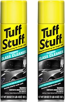 Tuff Stuff Foaming Glass Cleaner for Car Glass Window, Streak-Free Shine, Deep Cleaning Foaming Action, Safe for Tinted 