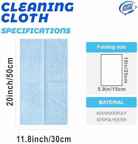Handi Wipes Reusable Cloths, Blue Disposable Kitchen Cleaning Towel Roll, Heavy Duty J Cloth,100 Count