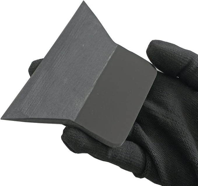 3 Sizes Car PPF Squeegee Soft TPU Rubber Blade Glass Window Cleaning Water Remover Scraper Carbon Wrap Vinyl Film Tool (Black 2 Cut)