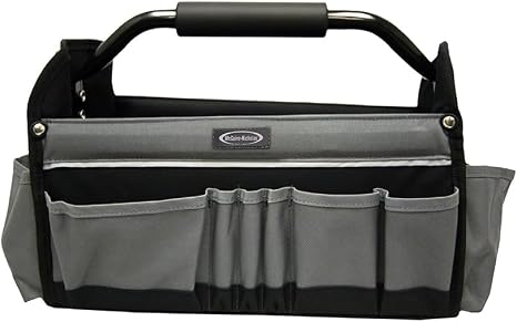 McGuire-Nicholas 15" Collapsible Tool Tote, Grey and Black Tool Tote Bag, 22015