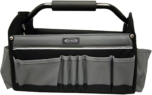 McGuire-Nicholas 15" Collapsible Tool Tote, Grey and Black Tool Tote Bag, 22015