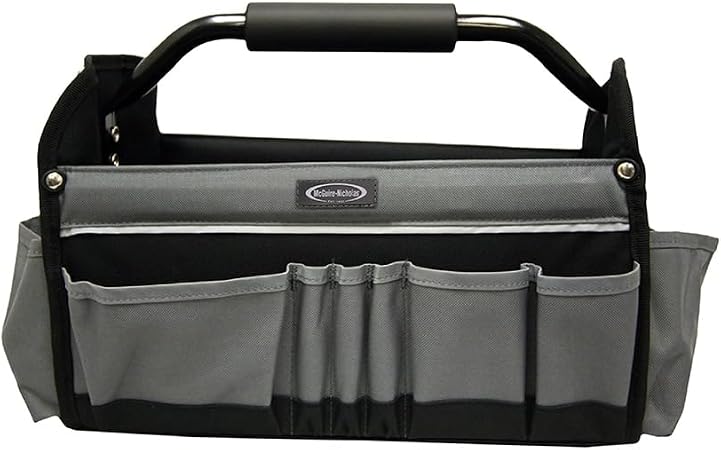 McGuire-Nicholas 15" Collapsible Tool Tote, Grey and Black Tool Tote Bag, 22015