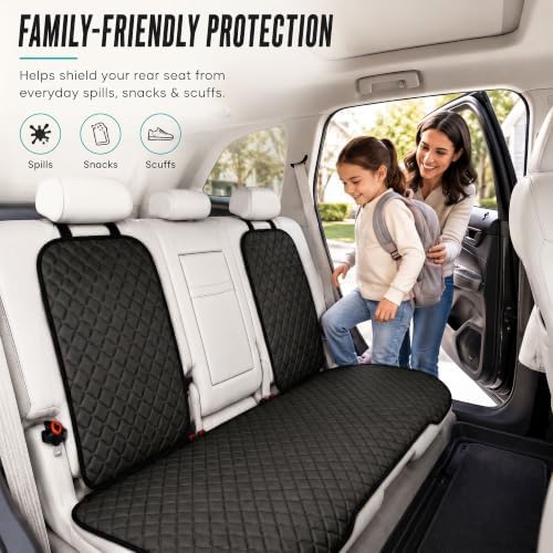 Car Seat Cushion Neosupreme Automotive Seat Cushions - Universal Fit, Rear Car Seat Cushion, Car Seat Cushions With Non-slip Silicone Backing for SUV, Sedan, Van Rear Set Black