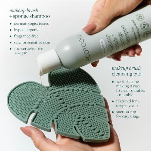 Brush Cleaner Mat + Deep Clean Shampoo Bundle, 2 Piece Set