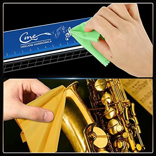 Guitar Cloths Ultrafine fiber suede (8-Pack 12"x12") Plush Polishing Cloths for Musical Instruments Premium Polishing & Cleaning Cloths for Guitar Violin Piano Clarinet Trumpet Sax Universal