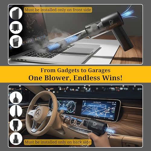 Car Vacuum Portable Cordless, 12000Pa Mini Vacuum, Blower & Inflator