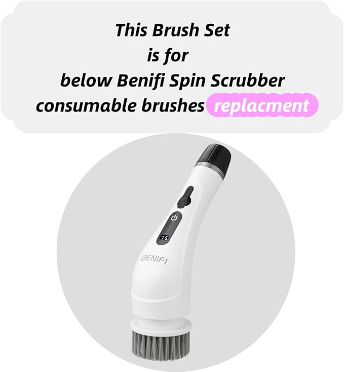 Electric Spin Scrubber Brush Set, Full-Body IPX7 Waterproof Cordless Electric Spin Brush with Power LCD Display, Cordless Electric Bathroom Cleaning Brush with 8 Brush Heads