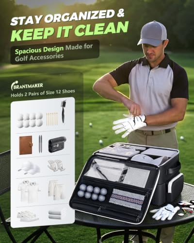 Golf Trunk Organizer, Golf Accessories for Men/Women to Storage Stuff and Gear, Cool Gifts for Golfers, Dad, Him/Her, Birthday or Father’s Day