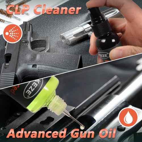 Gun Cleaning Kit for Pistols Rifle Shotgun with Gun Oil and Cleaner