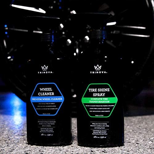 Tire Shine Spray, No-Wipe Wet Finish, 18 fl oz