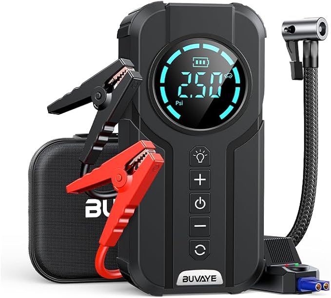 4000A Jump Starter with Air Compressor, 150PSI Battery Jumper Starter Portable for All Gas and 10.0L, 12V Car Jump Start