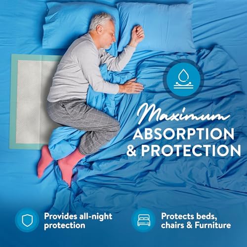 Super Absorbent Disposable Bed Pads for Chronic Incontinence Ultra Thick and Absorbent Bed Pads Disposable Adult | Pee Pads for Adults (36" X 36" Pack of 50) XX Large
