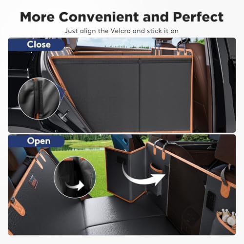 Dog Car Seat Cover for Back Seat, PU Leather Back Seat Extender