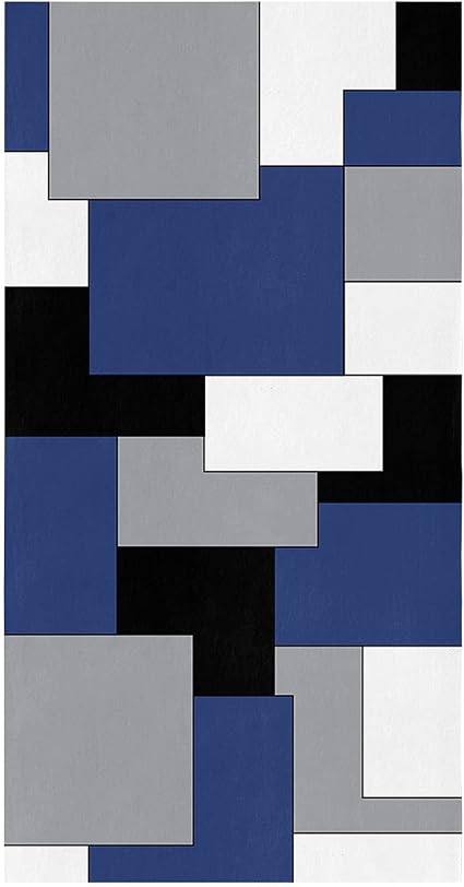 Kitchen Dish Towels and Dishcloths Sets, Irregular Geo Color Block 18 X 28 Inches Absorbent Hand Towels Dish Rags with H