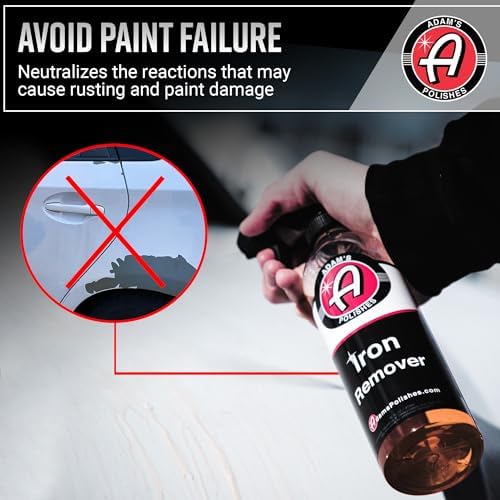 Adam's Iron Remover (Gallon) - Iron Out Fallout & Stop Rust Remover Spray for Car Detailing Removes Iron Particles in Auto Paint, Wheels, Motorcycle, RV & Boat - Use Before Clay Bar, Wax or Car Wash