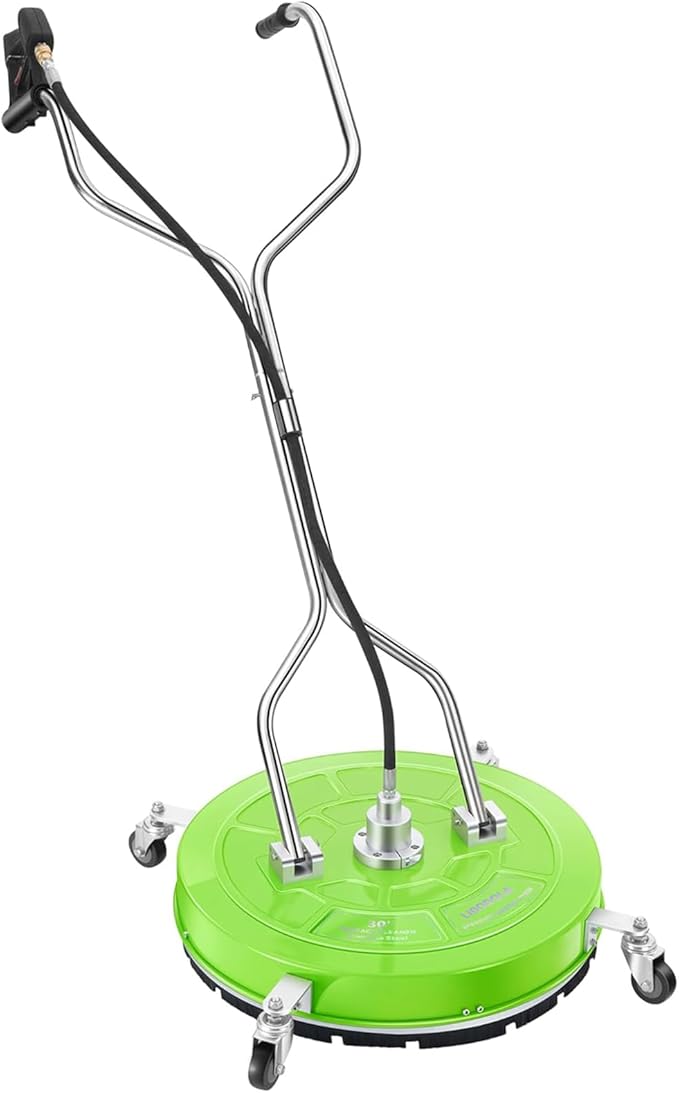 LidoDola 30'' Pressure Washer Surface Cleaner with 4 Wheels - Stainless Steel Surface Cleaner for Pressure Washer Attachment for Concrete, Driveway, Patio, Sidewalk, Deck and Driveways