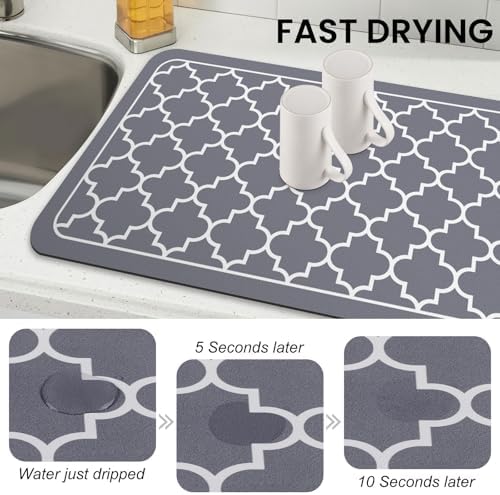 Dish Drying Mat Absorbent Dish Drying Mats for Kitchen Counter 18"x 28"