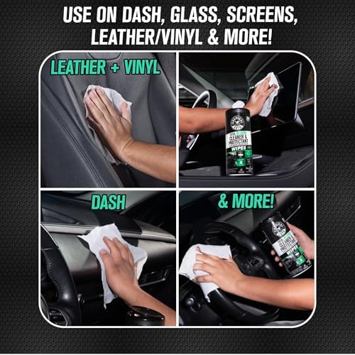 Total Interior New Car Smell Cleaner & Protect Wipes, 2 Pack