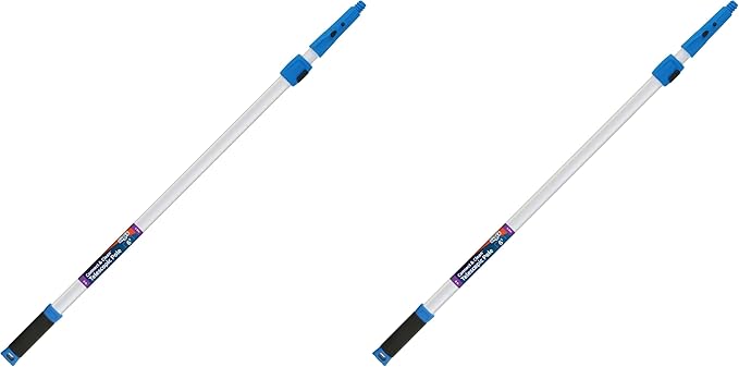 Unger Professional Connect & Clean 3’-6’ Aluminum Telescopic Extension Pole with Locking Cone & Quick-Flip Clamp – Compatible with Cleaning Tool Attachments, Window Cleaning & Dusting Tool (Pack of 2)