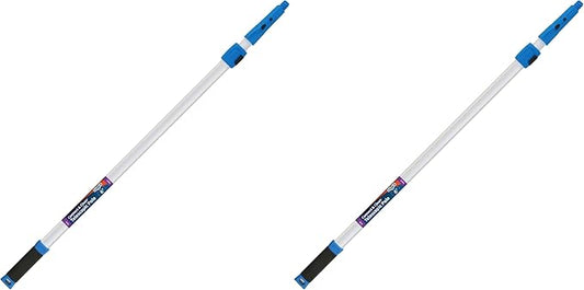 Unger Professional Connect & Clean 3’-6’ Aluminum Telescopic Extension Pole with Locking Cone & Quick-Flip Clamp – Compatible with Cleaning Tool Attachments, Window Cleaning & Dusting Tool (Pack of 2)