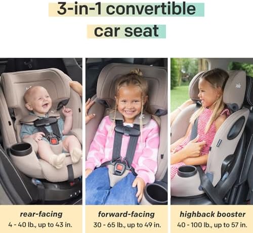 Matcha Spin SI, 360⁰ Rotating 3-in-1 Car Seat, Side Impact Protection, Easy Install