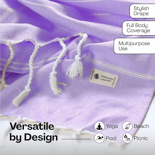 Oversized Beach Towels 6 Pack, 40"x71", Quick Dry, 100% Cotton, Sand Free, Absorbent, Bath, Pool, Spa & Travel Towels, Lightweight, Machine Washable - Tropical Bliss Colors