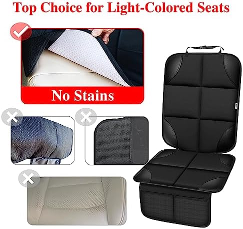 Car Seat Protector for Child Car Seat，Non-Slip Backing No Imprints