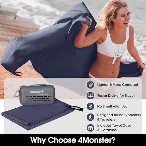 Quick Dry Microfiber Towel, Camping & Travel & Gym Towel with Case