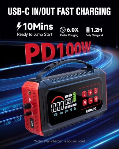 A9 Ultra Jump Starter with Air Compressor - 6000A & 160PSI Jump Box