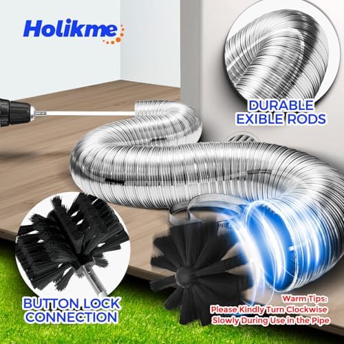 Dryer Vent Cleaner Kit - 32Ft Flexible Lint Brush for Deep Cleaning