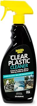 Invisible Glass 92084 Clear Plastic Cleaner for Cars, Motorcycles, RVs, Boats, Helmet Visors, Golf Carts, Acrylic and Vi