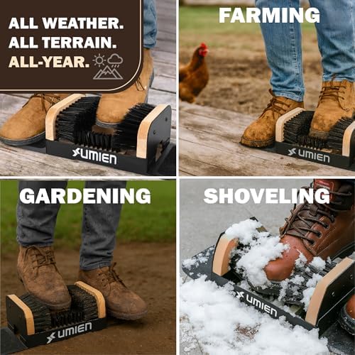 Boot Scraper Outdoor Shoe Brush 2-Pack with Flaps, Mud & Snow