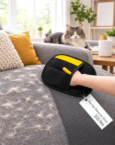 Pet Hair Remover Glove for All Fur Types & Surfaces