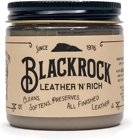Blackrock LEATHER N RICH - Quality leather cleaner and conditioner, Made in the USA since 1976 - Leather care for boots,