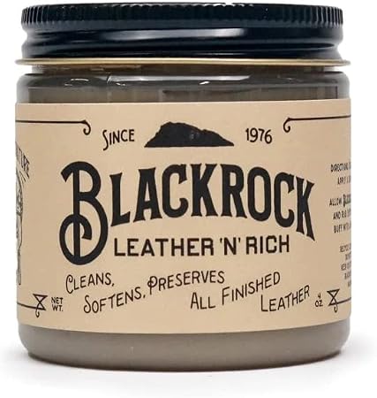 Blackrock LEATHER N RICH - Quality leather cleaner and conditioner, Made in the USA since 1976 - Leather care for boots,