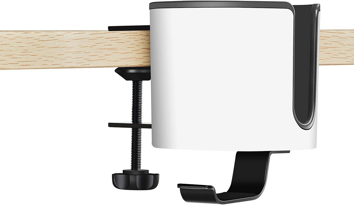 Luxury 2-in-1 Anti-spill Cup Holder with Headphone Hanger (WHITE)