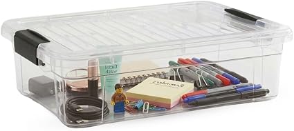 Superio 2.3 Qt Clear Plastic Storage Bin with Lid, Non-Toxic, BPA Free, Odor Free, Organizer Storage Box, Stackable Plas