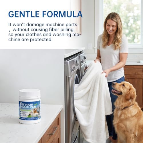 Pet Hair Dissolver for Washing Machine, Dog & Cat Hair Remover 500g
