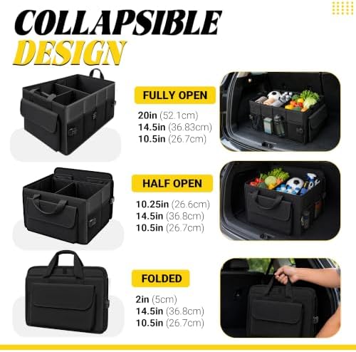 50L Trunk Organizer, Medium Foldable Car Organizer for SUV, Jeep, Sedan