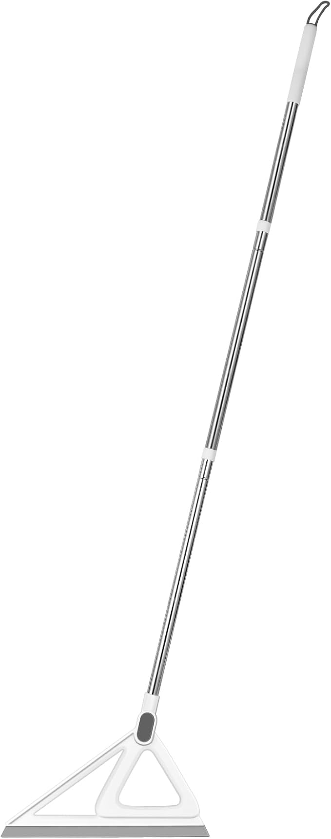 Multifunction Magic Broom, Squeegee Broom for Floor, Rubber Broom, Silicone Broom for Floor Cleaning, Magic Broom Sweeper for Living Room, Kitchen, Bathroom-Easy Dry The Glass (Grey)
