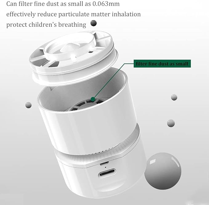 ODISTAR Desktop Vacuum Cleaner,Mini Table dust Sweeper Energy Saving with auto Power-Off Function,High Endurance up to 400 mins,Cordless&360º Rotatable Design for Keyboard/Home/Office (White)