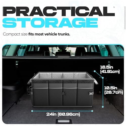 Trunk Organizer - Foldable Car Organizer & Storage for SUVs & Trucks
