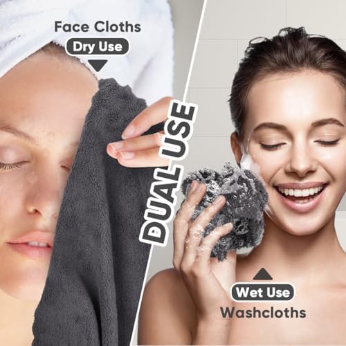 Washcloths 48 Pack, Ultra Soft Face Towels 12 x 12 inch