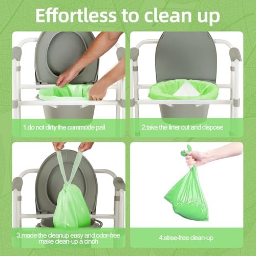 120 Pack Commode Liners with 120 Super Absorbent Pads