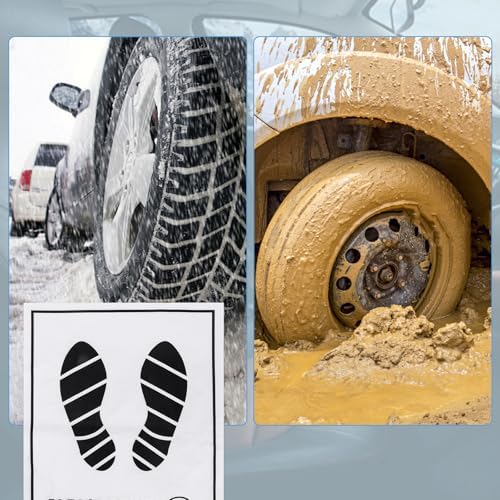 100 Pcs Paper Car Floor Mats - 20"x16" Disposable Auto Floor Pads with Footprint Words | Bulk White Kraft Paper Mats for Car Detailing Supplies, Dealerships & Vehicle Protection
