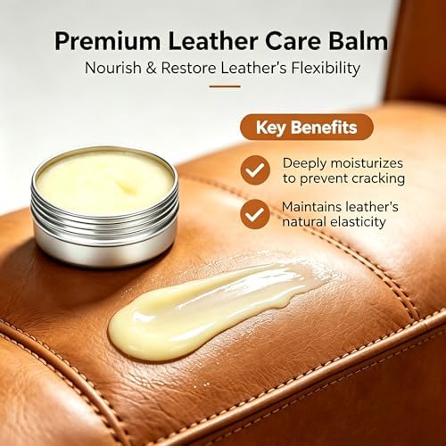Furniture Salve for Leather, Premium Leather Furniture Conditioner Restorer